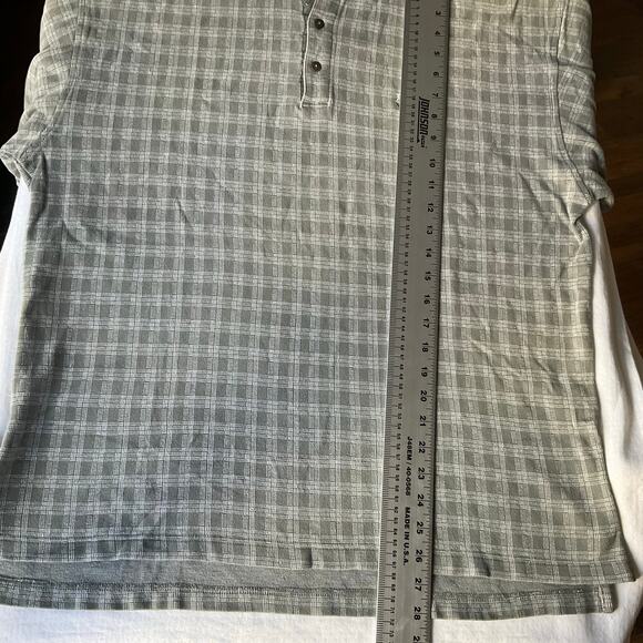 IZOD Men’s Short Sleeve Collared Polo Shirt size L, Green Check, Thick Fabric - Picture 4 of 6